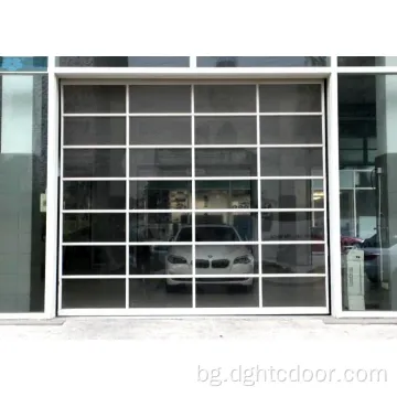 Прозрачен поликарбонат стъклен панел надземни гаражни врати